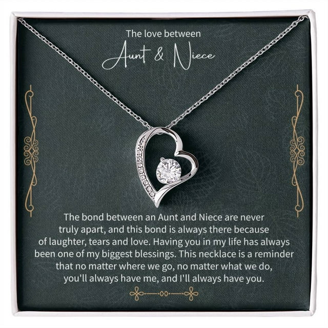 Aunt and Niece Necklace – Meaningful Gift from Aunt, Special Niece Jewelry, Heartfelt Auntie to Niece Gift