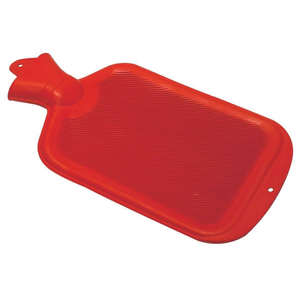 Kosmiko Red Rubber Hot Water Bottle, Hot Compress, Pain Relief from Headaches, Cramps, Arthritis, Back Pain, Sore Muscles, Injuries